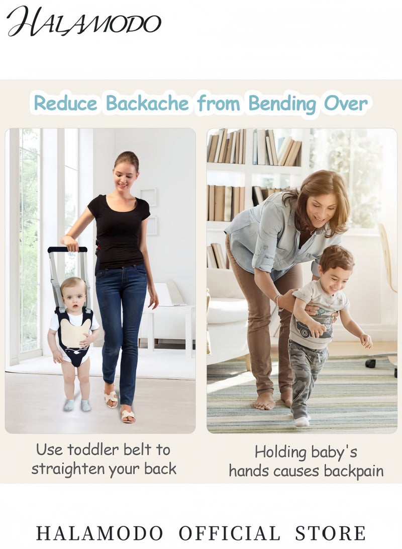 Halamodo Lightweight Moon-Shaped Walking Assistant Carrier Baby Walking Safety Aid Adjustable Toddler Step Assist Strap Anti-Lost Child Safety Harness - Image 2