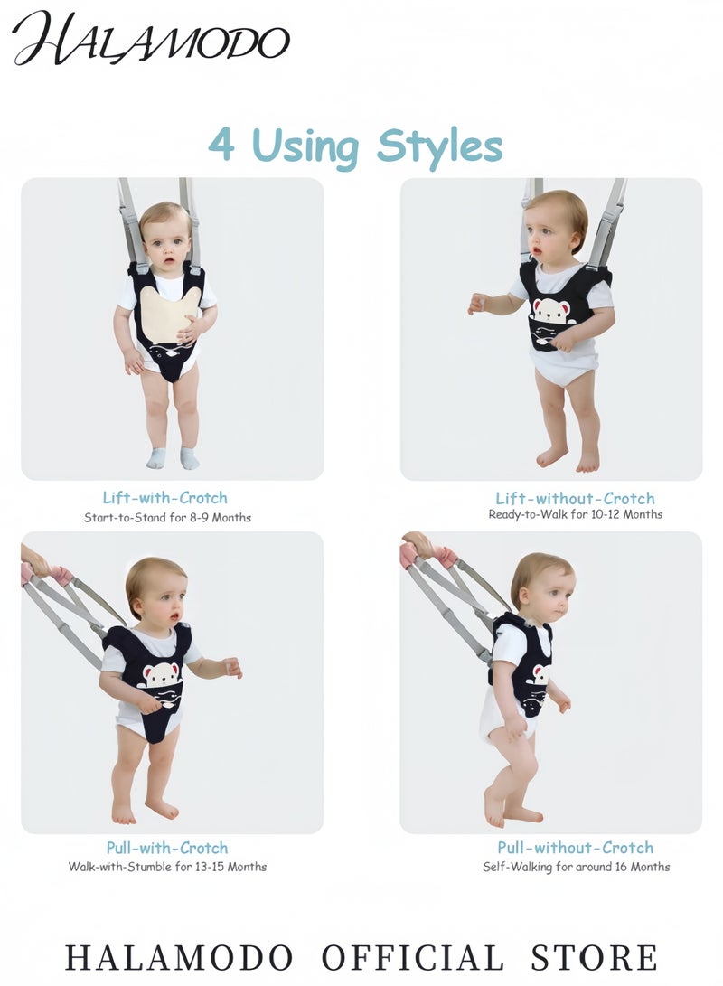Halamodo Lightweight Moon-Shaped Walking Assistant Carrier Baby Walking Safety Aid Adjustable Toddler Step Assist Strap Anti-Lost Child Safety Harness - Image 3