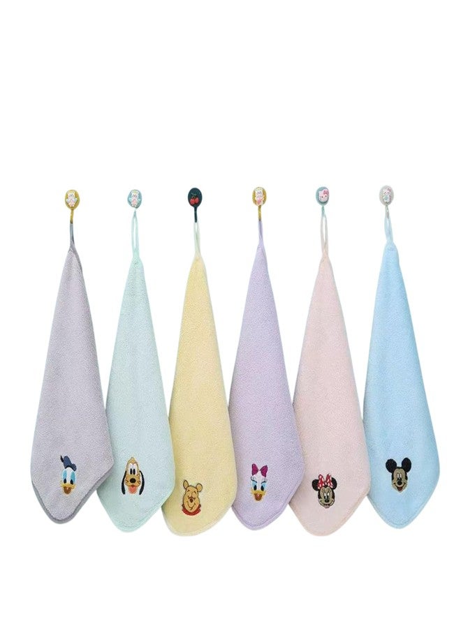 TENIYU Baby Washcloths Ultra Soft Cotton Face Hanky & Towels with Cute Animal Embroidery, Gentle for Newborns & Toddlers,30x30 cm (Multicolor)(Pack of 6) (Baby Napkin 7732) - Image 1
