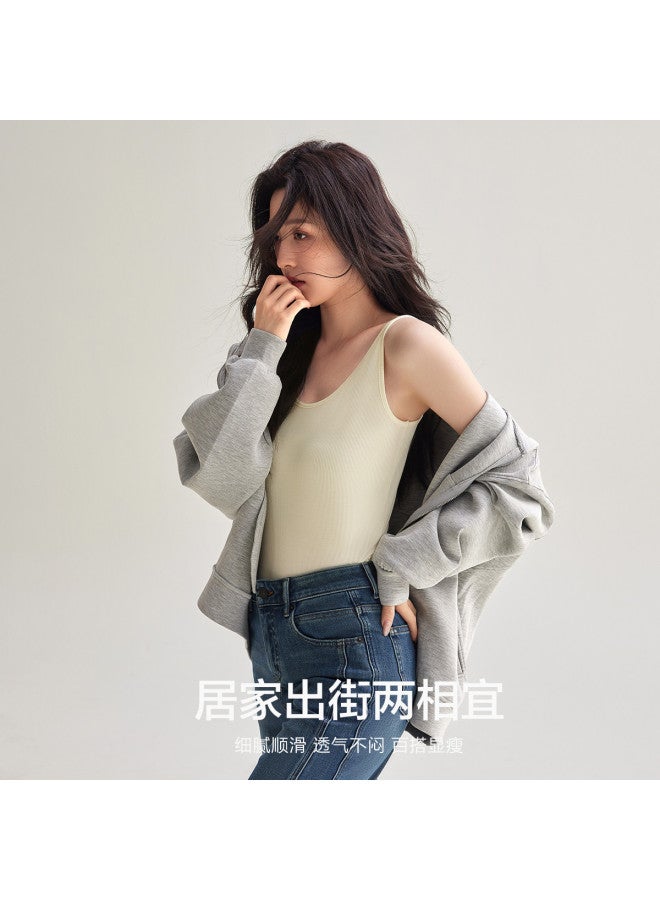 Red Bean Vertical Stripe Women'S Camisole, Breathable Modal Summer Sleeveless Tank Top For Ladies - Image 5