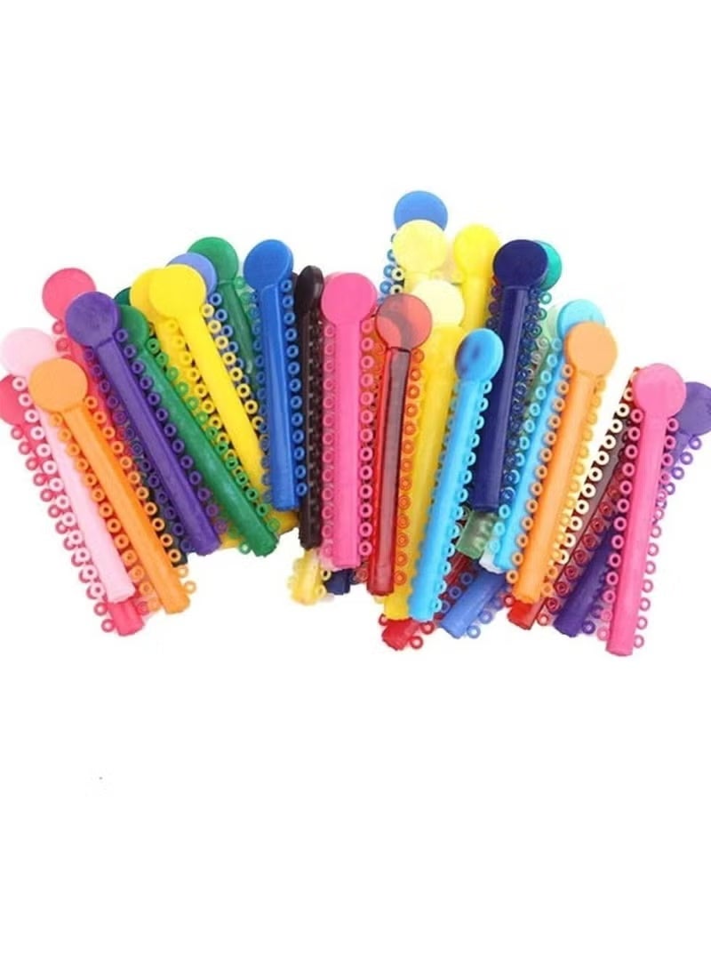 ORiTi 40 Pcs Orthodontic Ligature Ties Multi Color Orthodontic Elastomeric O Rings Braces Rubber Bands - Image 1