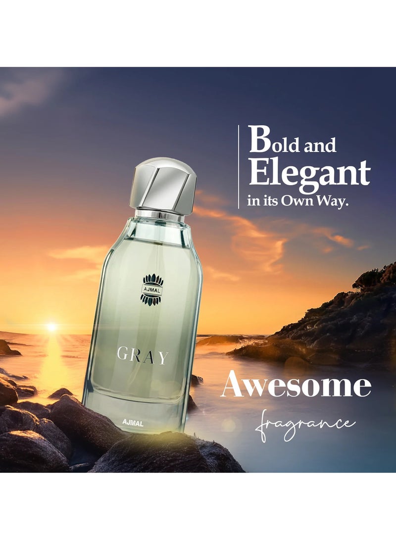 Ajmal Gray Eau De Parfum For Men - 100 ML - Image 4