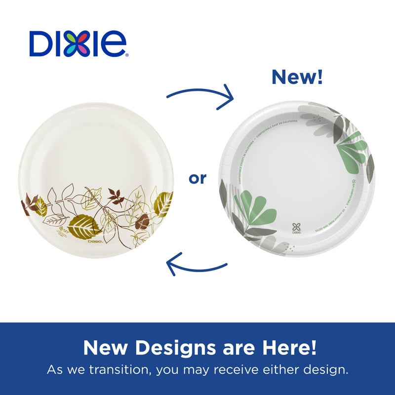 Dixie 8 1/2 Inch Medium-Weight Disposable Paper Plates, Pathways, 300 Count, Bulk Case, 6 Packs/50 Count Per Pack, (Georgia-Pacific #UX9P300) - Image 2