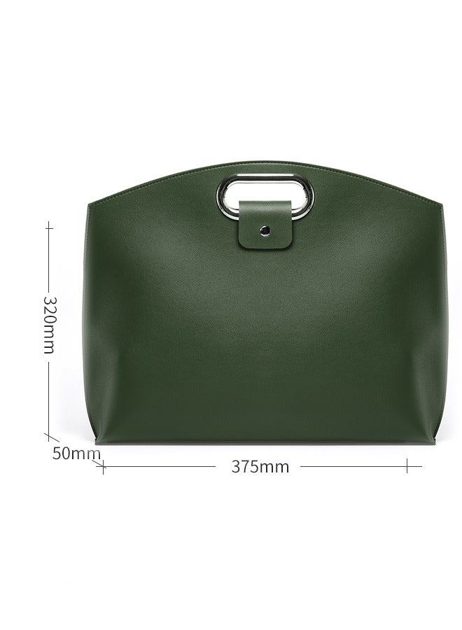Joyelink 13-14 Inch Laptop Leather Sleeve + Pocket, Compatible with MacBook Air 13.3"/13.6" M1 M2/MacBook Pro 13 2022-2016/Dell XPS 13/Surface Pro X/8/7 /6/5/Surface 13.5" Laptop, Green  - Image 4