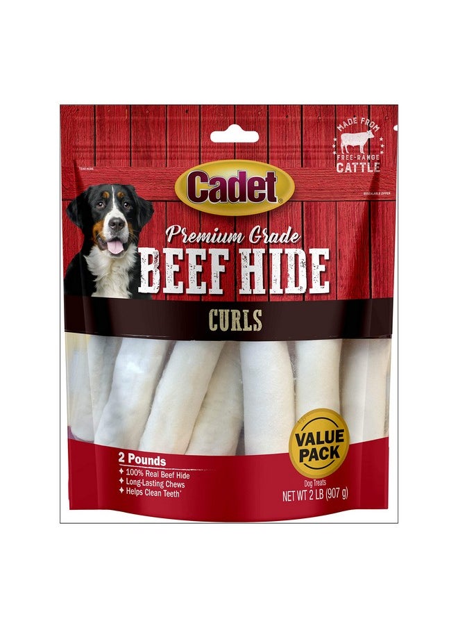 Cadet Cadet Premium Grade Beef Hide, Long-Lasting Rawhide Rolls, Single-Ingredient Dog Chews for Medium Breeds, 2 Pound  - Image 1