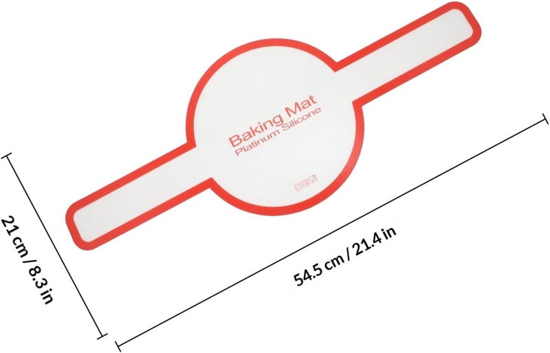 Non-slip Pastry Making Mat with Colored Edge, Sturdy Kneading Dough Pad for Bread and Pizza, Multipurpose Baking Mat for Kitchen Use and Dough Transfer - Image 2