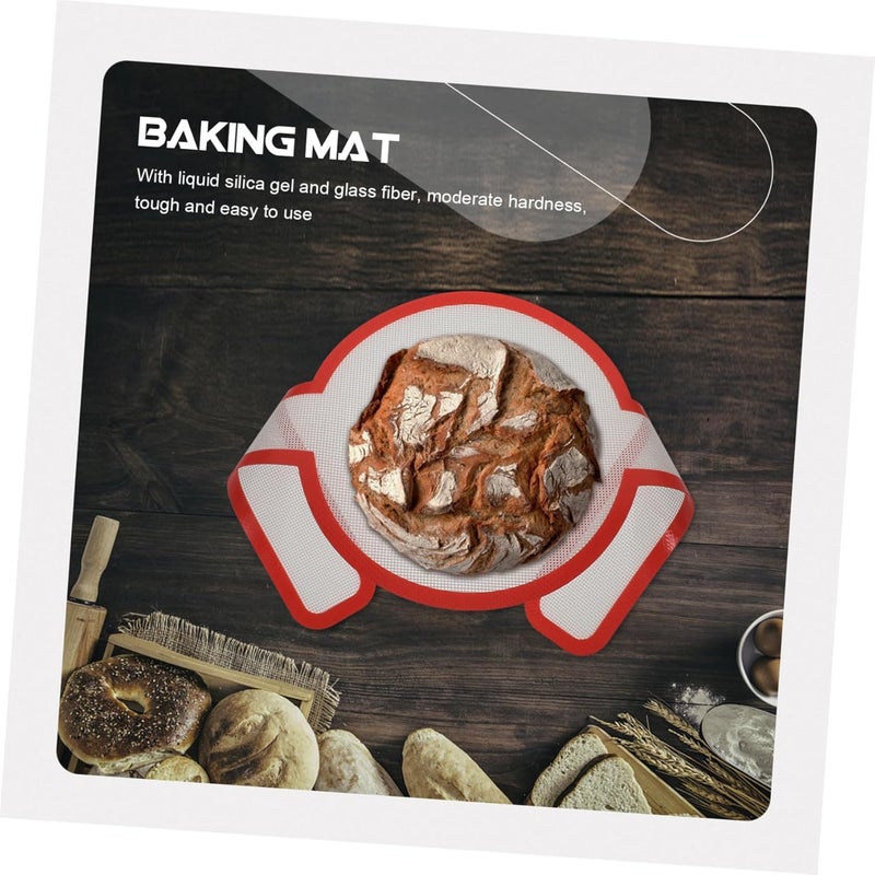 Non-slip Pastry Making Mat with Colored Edge, Sturdy Kneading Dough Pad for Bread and Pizza, Multipurpose Baking Mat for Kitchen Use and Dough Transfer - Image 5