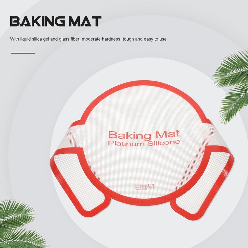 Non-slip Pastry Making Mat with Colored Edge, Sturdy Kneading Dough Pad for Bread and Pizza, Multipurpose Baking Mat for Kitchen Use and Dough Transfer - Image 3