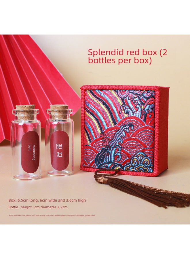 Baby Fetal Hair Souvenir Making Diy Umbilical Cord Collection Box Newborn Baby Homemade Deciduous Teeth Fetal Hair Preservation Bottle-Color:Large Hollow Section  Fetal Hair Box  - Image 4