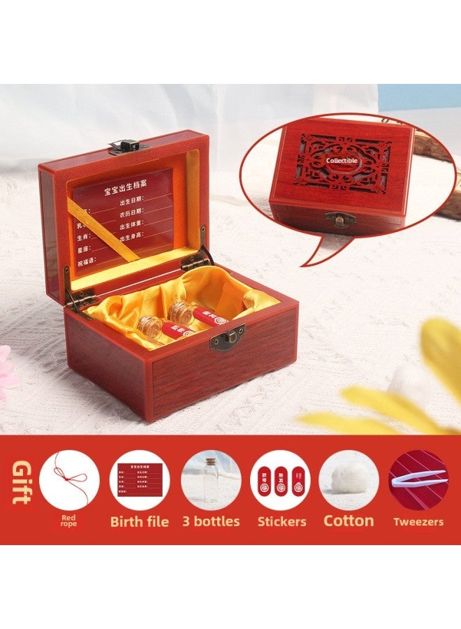 Baby Fetal Hair Souvenir Making Diy Umbilical Cord Collection Box Newborn Baby Homemade Deciduous Teeth Fetal Hair Preservation Bottle-Color:Large Hollow Section  Fetal Hair Box  - Image 1