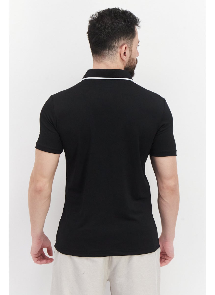 CASTORE - Men Sportswear Fit Short Sleeves Running Polo Shirt, Black - Image 1