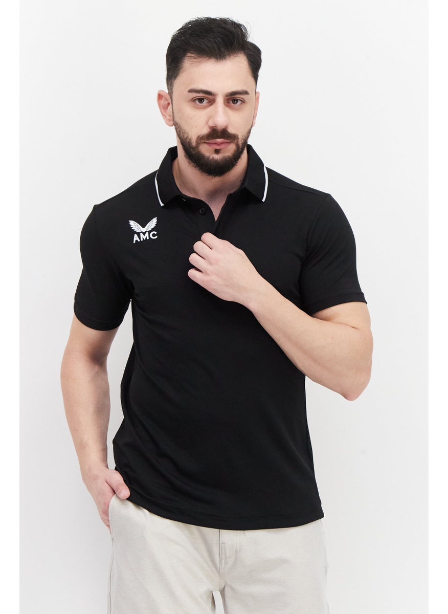 CASTORE - Men Sportswear Fit Short Sleeves Running Polo Shirt, Black - Image 1