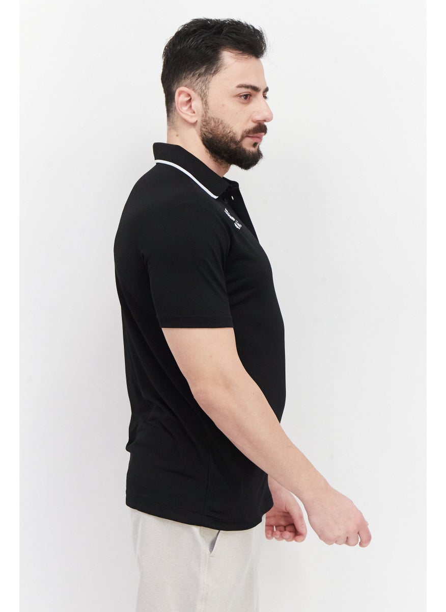 CASTORE - Men Sportswear Fit Short Sleeves Running Polo Shirt, Black - Image 1