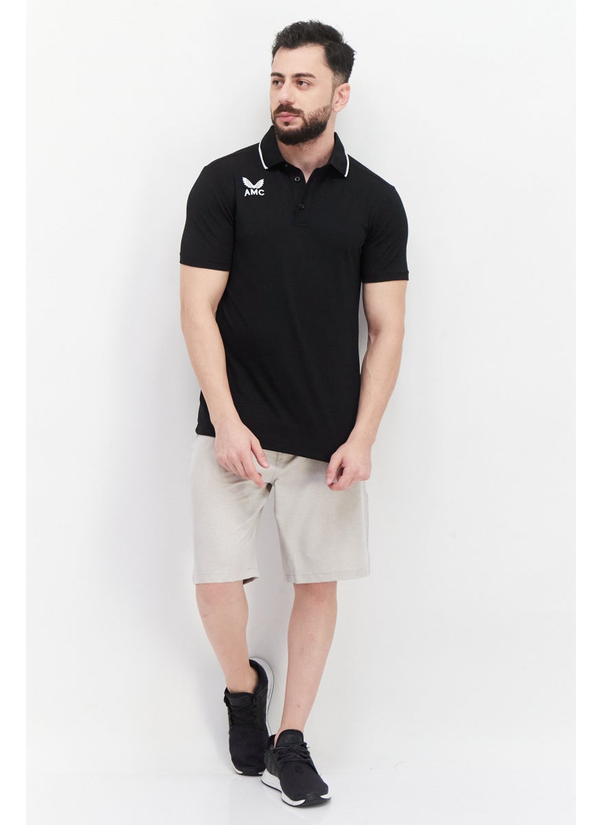 CASTORE - Men Sportswear Fit Short Sleeves Running Polo Shirt, Black - Image 1