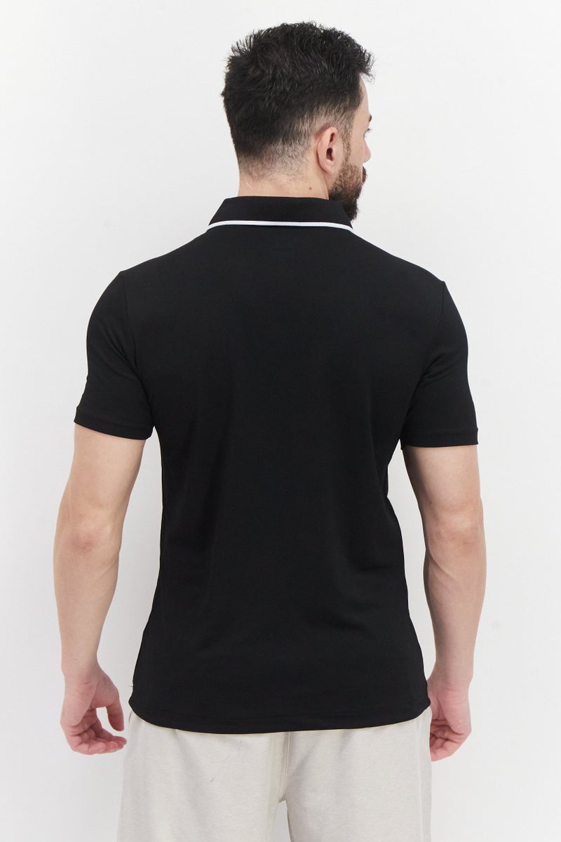 CASTORE Men Sportswear Fit Short Sleeves Running Polo Shirt, Black - Image 2