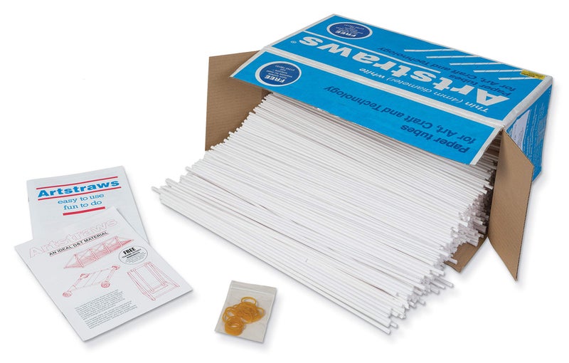 Pacon Creativity Street Artstraws Class Pack White, 4mm x 15.5" - Image 1