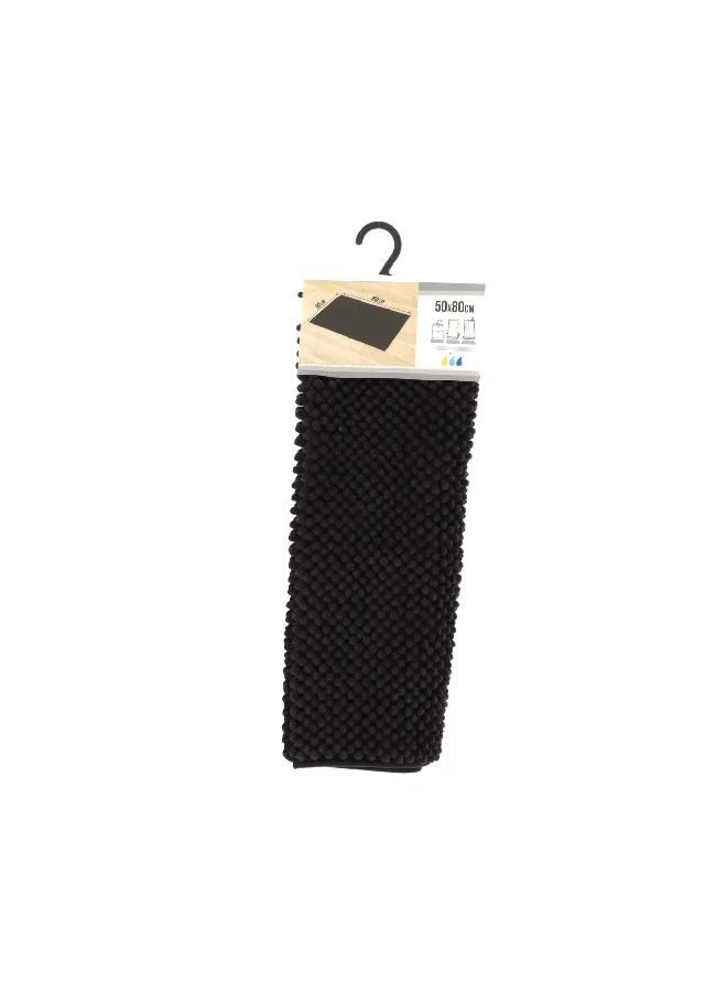 Tendance Anti-Slip Microfiber Bathroom Mat with Balls Black 50 x 80 cm 7744103