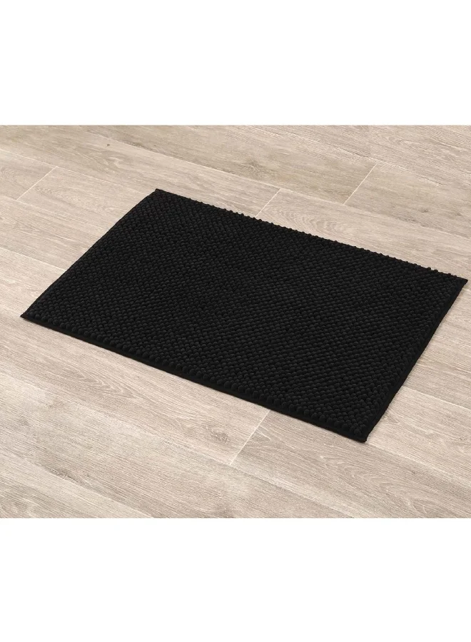 Tendance Anti-Slip Microfiber Bathroom Mat with Balls Black 50 x 80 cm 7744103
