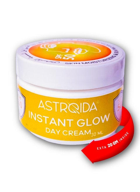 Astroida Instant Glow Day Cream SPF50 (Glow, Moisturizing & Sun protection) 30ml +20ml Extra
