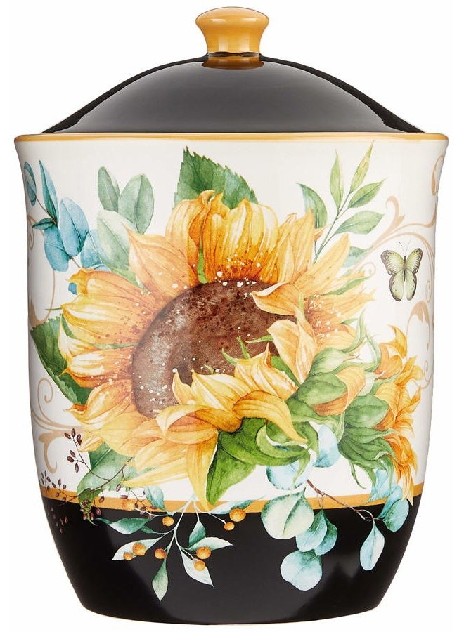 Certified International Sunflower Fields 3 Piece Canister Set, 52 oz, 74 oz, 96 oz. Capacity, Multi Colored - Image 2