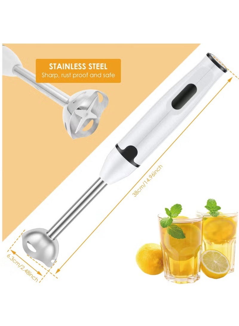 مايكروبلس خلاط يدوي محمول بسرعتين، عمود من الفولاذ المقاوم للصدأ، قوة 350 واط، مجموعتك، محرك خلط قوي، تصميم مريح، خفيف الوزن، سهل الاستخدام للغاية، أبيض Ps-4810 - Image 5