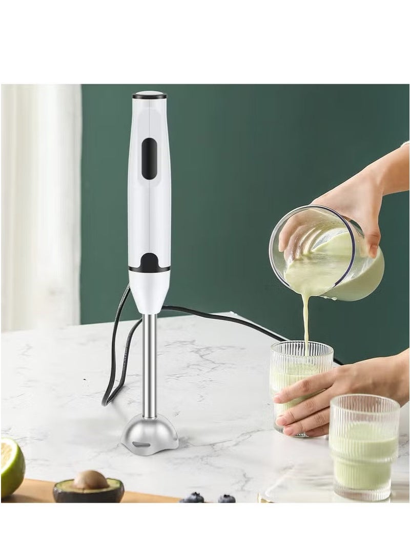 مايكروبلس خلاط يدوي محمول بسرعتين، عمود من الفولاذ المقاوم للصدأ، قوة 350 واط، مجموعتك، محرك خلط قوي، تصميم مريح، خفيف الوزن، سهل الاستخدام للغاية، أبيض Ps-4810 - Image 4