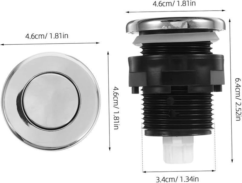 مفتاح هوائي للحمام، للتخلص من القمامة، مقاوم للرش، تحكم بزر ضغط، مقاوم للماء - Image 3