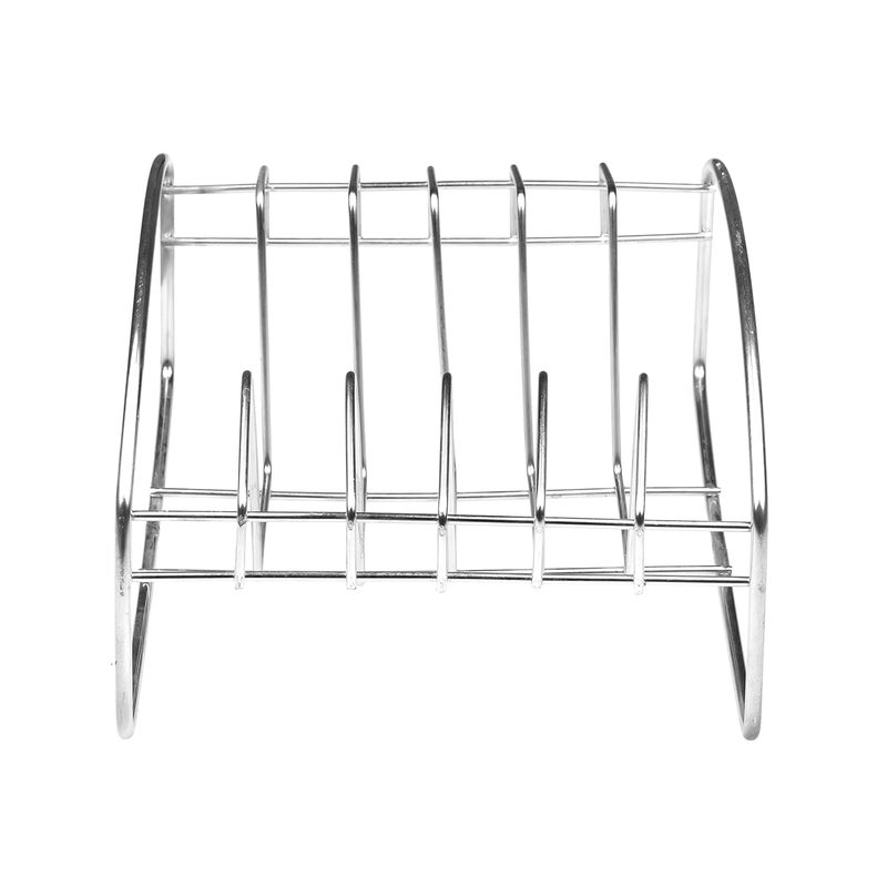 MOTIQO Stainless Steel Plate Rack Kitchen Rack Plate Holder Stand for Kitchen Lid Holder Utensil Rack for Kitchen Plate Stand for Kitchen Cabinet Chrome Silver for 6 PlatePack01 - Image 3