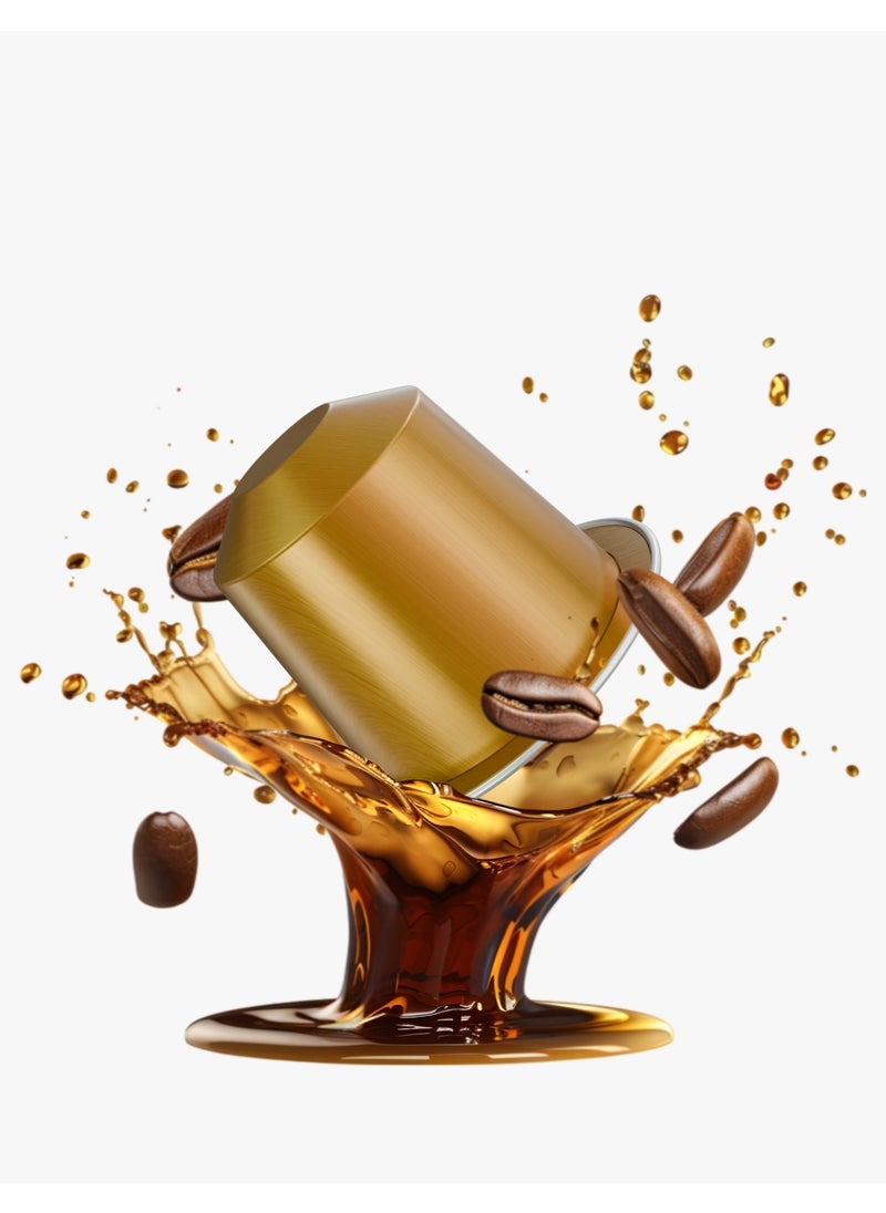 LePRESSO Aluminum Capsules for Nespresso Blended 10pc Costa Rica Gold Blend Caramel and Dark Chocolate /Roasted Ground Coffee Capsules / 100% Arabica Perfection / Aluminum Capsules / Medium Roast - Gold  - Image 5