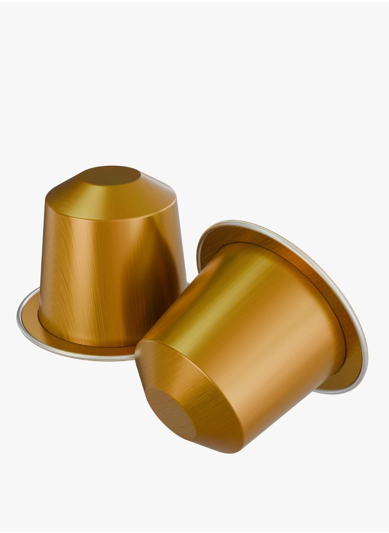LePRESSO Aluminum Capsules for Nespresso Blended 10pc Costa Rica Gold Blend Caramel and Dark Chocolate /Roasted Ground Coffee Capsules / 100% Arabica Perfection / Aluminum Capsules / Medium Roast - Gold  - Image 3