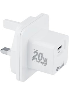 alfanar 20W Type-C Fast USB Wall Charger with Power Delivery Support White 12 x 10 x 5.3 cm UC04  - Image 1