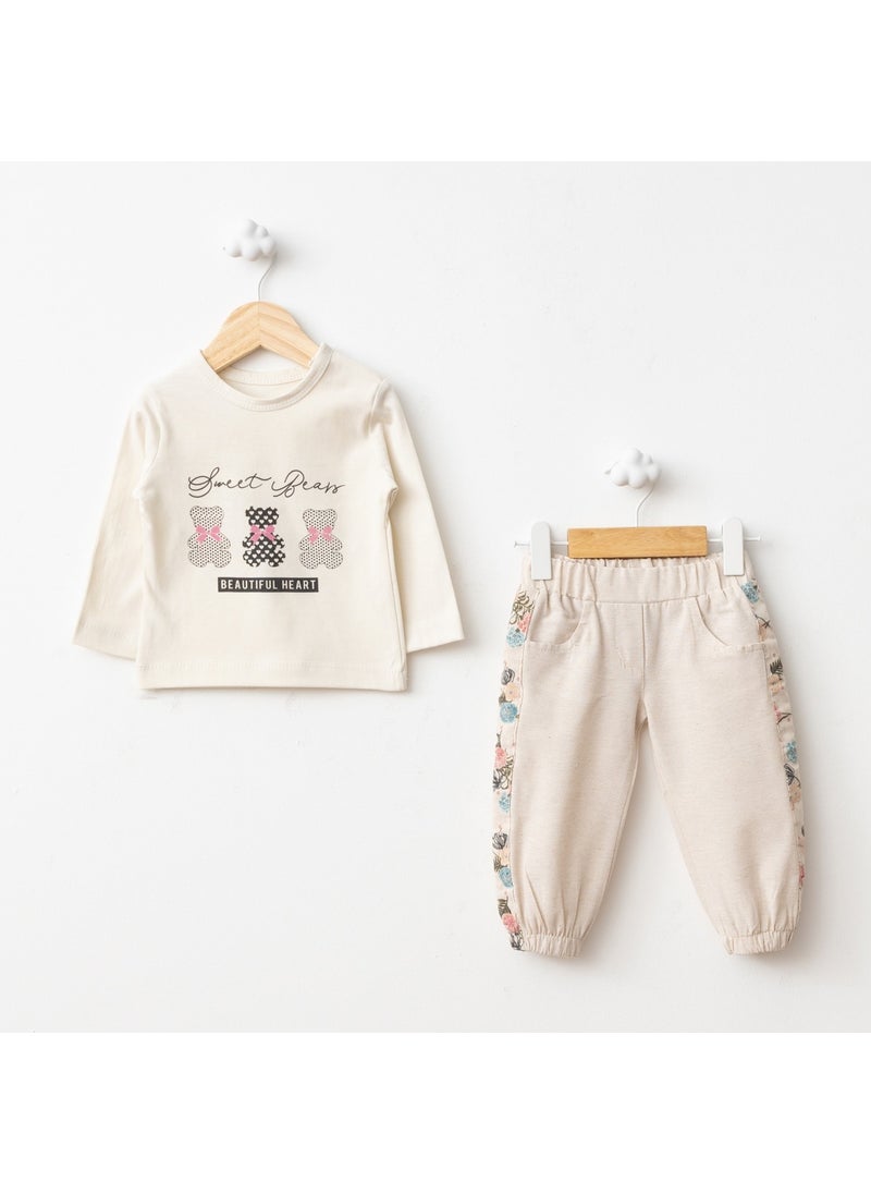 FOR MY BABY Baby Fou Rose Print Coat Set  - Image 2