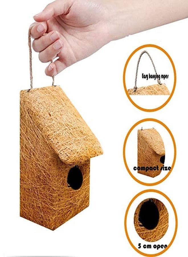 LIVEONCE Safest Organic Bird Nest Single Window Slide House Purely Handmade Nest for All Small Birds - (Small) - Image 2