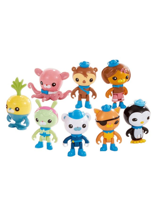 Generic 8-Piece Crew Action Figure Set - 3.5-inch Collectible Toys with Poseable Limbs & Character Accessories - for Kids Ages 3+, Marine Adventure Play & Birthday Gifts - Image 1