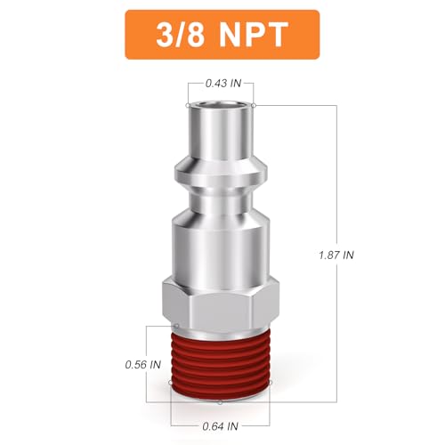 GASHER 38 Inch Body Size MType Plug 38 Inch Male Pneumatic Plugs30Pack - Image 3