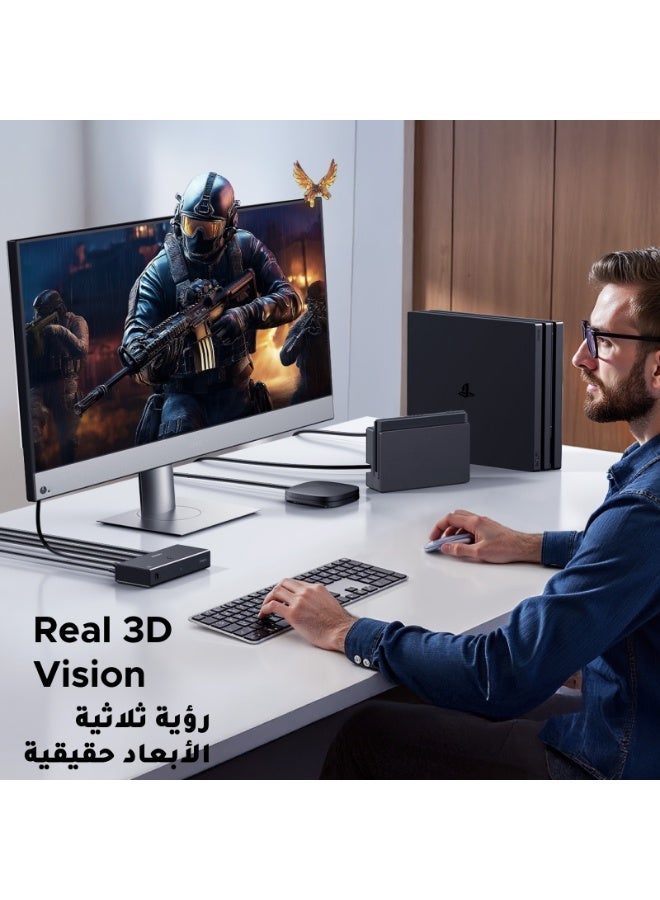 Ugreen 3 IN 1 OUT HDMI Switch, Unidirectional HDMI Splitter With Remote, Support 4K, HDR, 3D, Dolby Sound, 192kHz 24bit, Compatible for PC, Laptop, Blu-ray DVD, PS4/PS4 pro, Xbox, Switch, Apple TV etc - Image 4