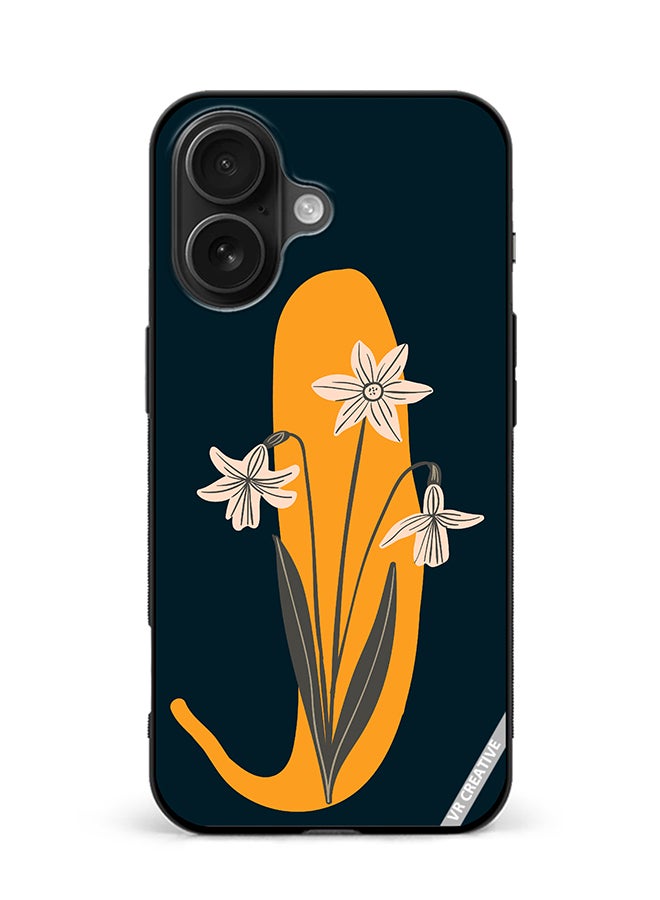 VR CREATIVE Protective Case Cover For Apple iPhone 16 Alphabet J Design Multicolour