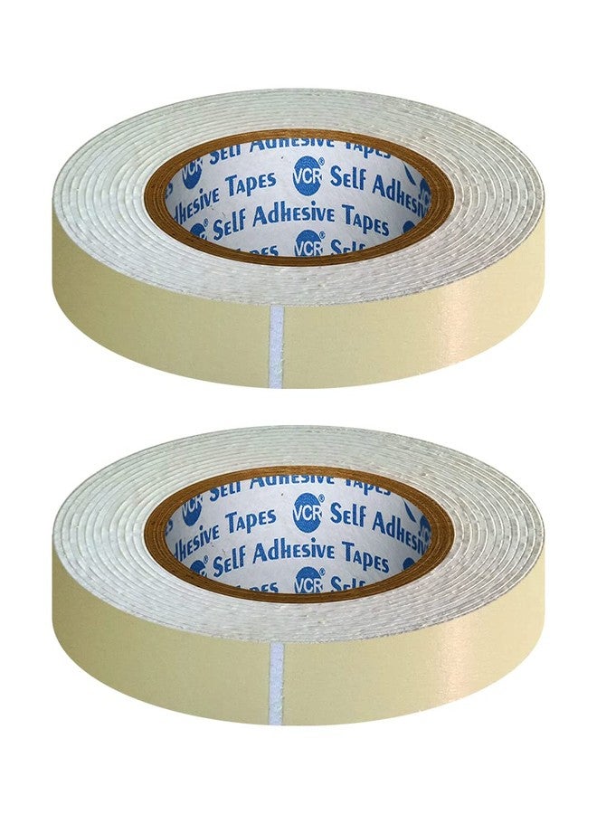 VCR Double Side White Foam Tape - 2.5 Meters in Length - 12mm / 0.5" Width - 2 Rolls Per Pack - Multipurpose usage, Best for Mounting, Strong Adhesion for Walls, Crafts work and fixing Furnitures - Image 2