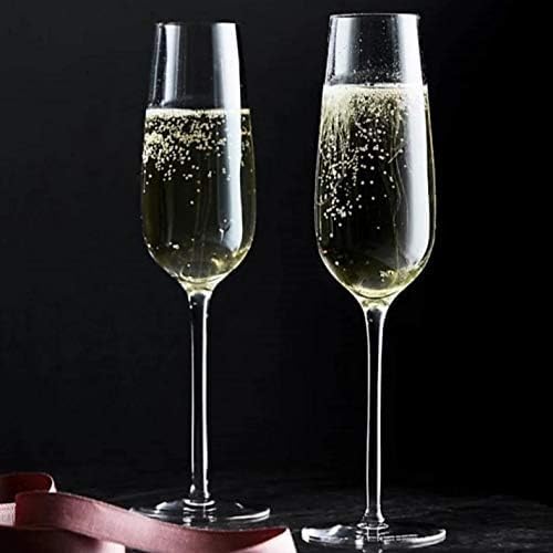 VISMII Red Wine Glass Elegant Bar Glass for Champagne Glass Water Juice Beer Drinks and Cocktails and Mixed Drinks Glass Stylish and Unique Brandy Glass 180 ml Set of 6 - Image 4