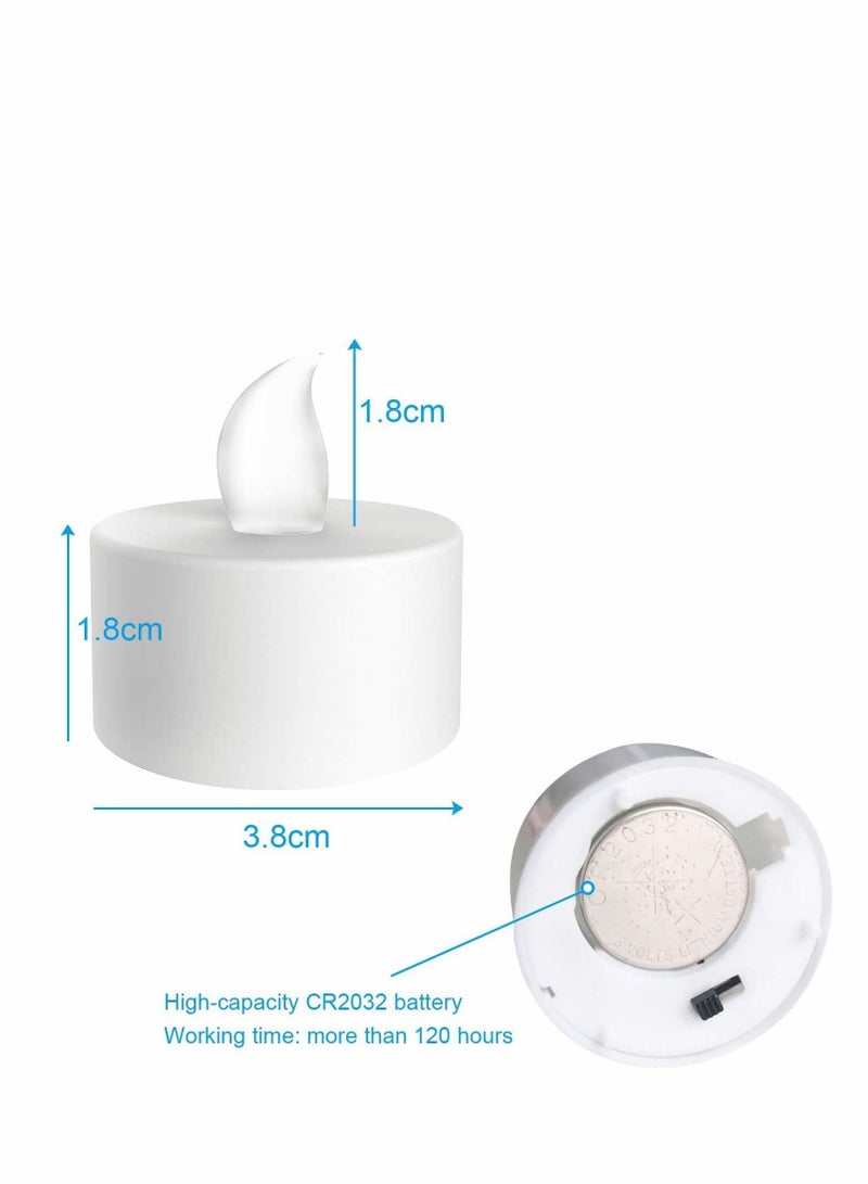 إكسفور 24 قطعة LED عديمة اللهب وميض أضواء الشاي شمعة نذرية تعمل بالبطارية وميض كهربائي شمع شمعي السائبة شموع وهمية - Image 3