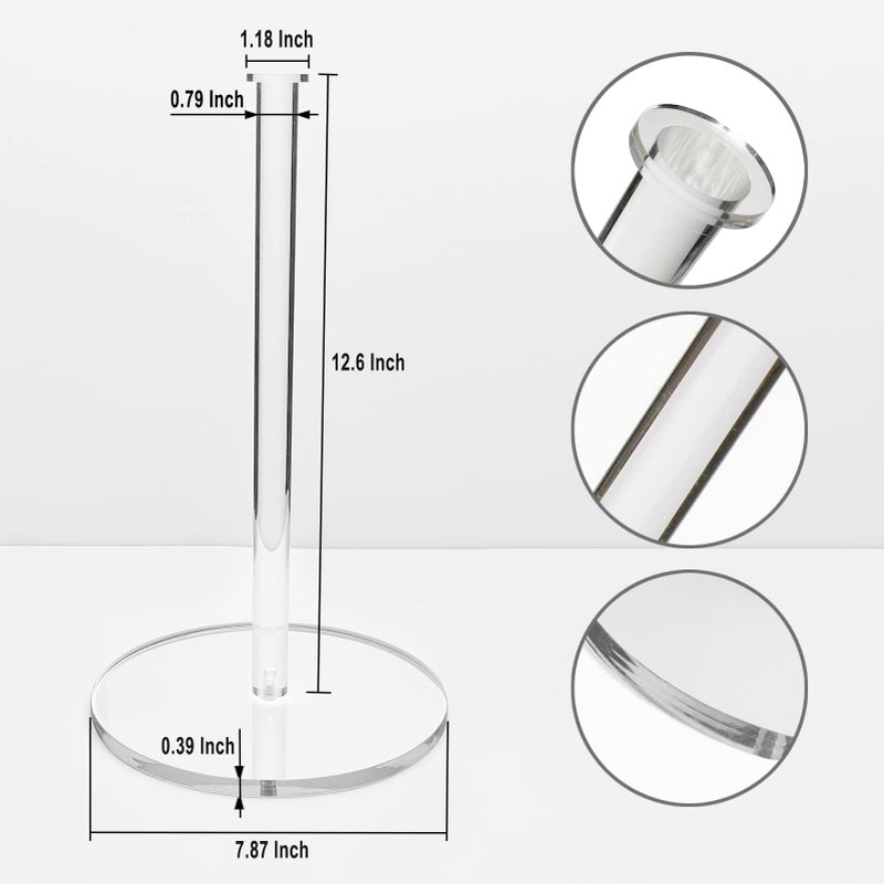 Bigfety Acrylic Paper Towel Holder, Paper Towel Stand for Countertop, Clear - Image 3
