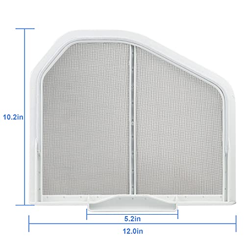 APPLIANCEMATES W10120998 Dryer Lint Filter Catcher Stainless Steel Screen Mesh for Whirlpool Kenmore Maytag Dryer Lint Screen Replacement Part W10049360, 8066170 with Clothes Dryer Lint Vent Trap Cleaner Brush - Image 2