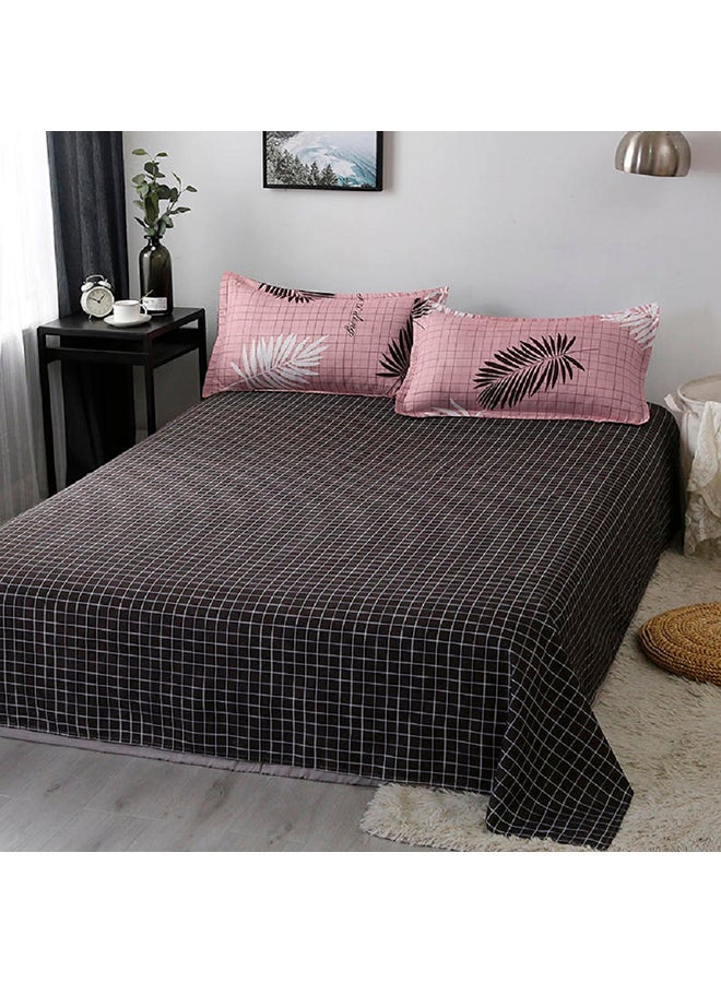4-Piece Queen Size Luxurious Comforter Set Microfiber Pink 220x240cm - Image 5