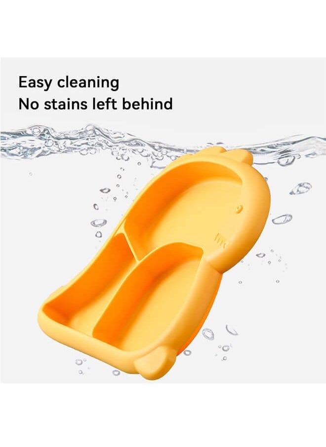 Riolio Linghe Children's Dinnerware Set, Children's Products, Lunch Plate, Baby Tableware, Divider, Bowl, Lightweight, Durable, Cute, Dinosaur, Microwave, Dishwasher, Boil Disinfection, OK (Orange)  - Image 4
