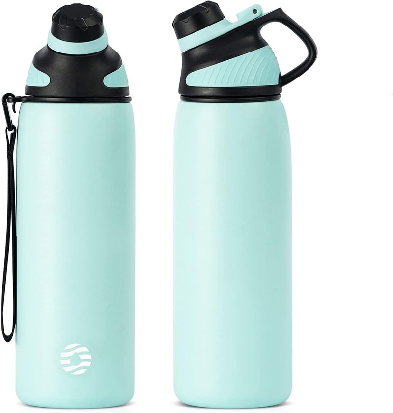 FjBottle Stainless Steel Water Bottle With Magnetic Lid - 600ml/800ml/1L/1.5L BPA Free Insulated Sports Bottle for Hot&Cold Drinks - Vacuum Flask Leak-Proof for Gym, Work, Travel - Image 1