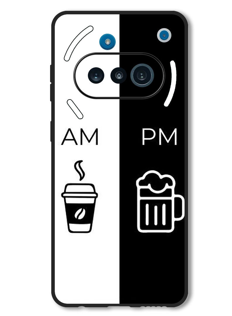 Theodor حافظة متوافقة مع هاتف Nothing 3a حماية مضادة للصدمات غطاء بامبر AM - PM - Image 1