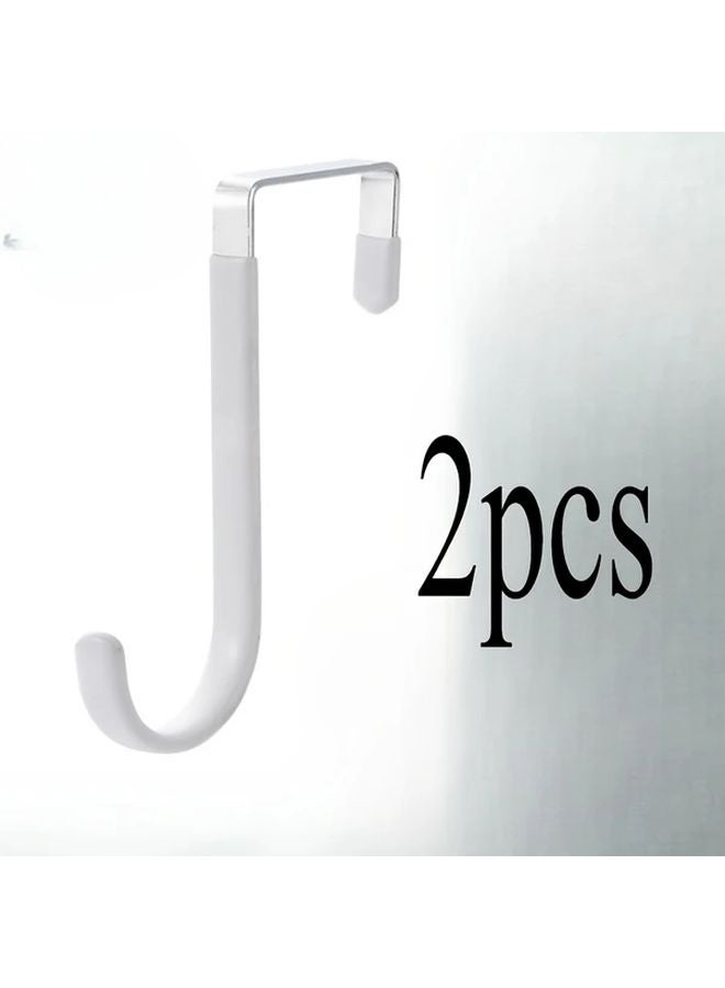2pcs Heavy Duty Stainless Steel Door Hangers Hooks Easy Installation No Tools Needed - Image 1