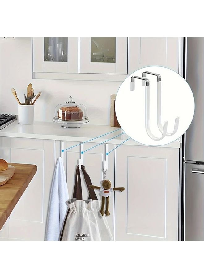 2pcs Heavy Duty Stainless Steel Door Hangers Hooks Easy Installation No Tools Needed - Image 2
