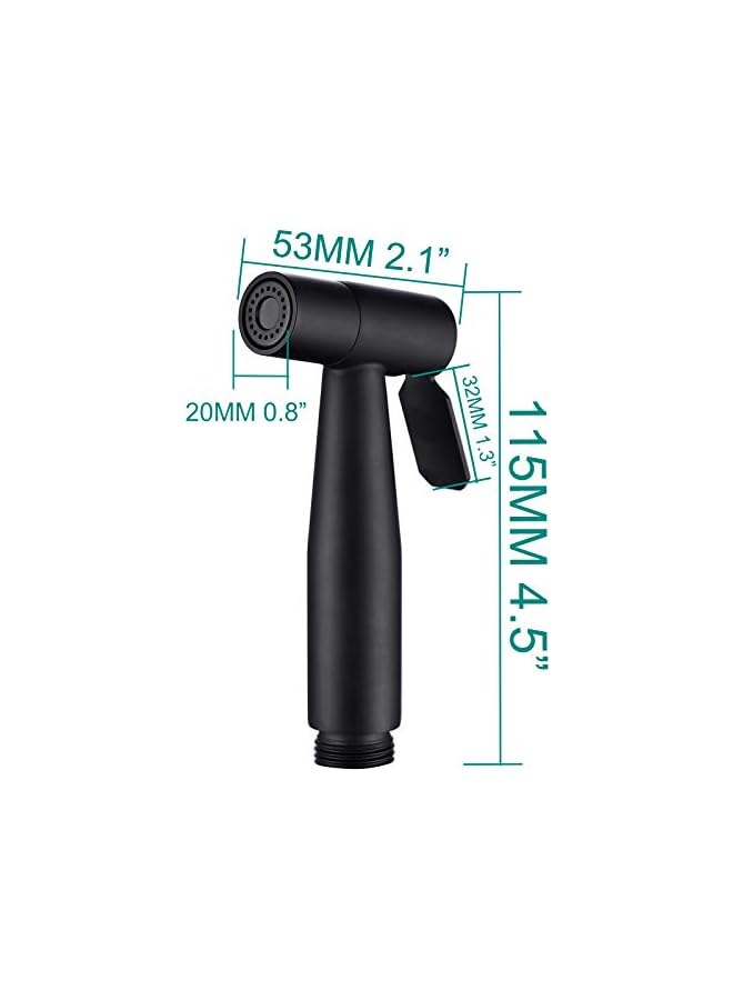 The Bros Black Bidet Toilet Sprayer Stainless Steel Bathroom Shower Bidet Tap Spray Shattaf for Cloth Diaper Cleaning, 2 Pack, WS024C-2 - Image 4