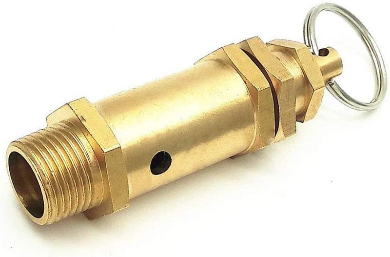MAXAIR Brass Heavy Duty Safety Valve Air Release Valve for Air Compressor (1/2 INCH BSP) - Image 1